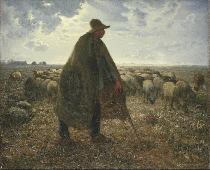 Jean Francois Millet Shepherd Tending His Flock oil painting picture